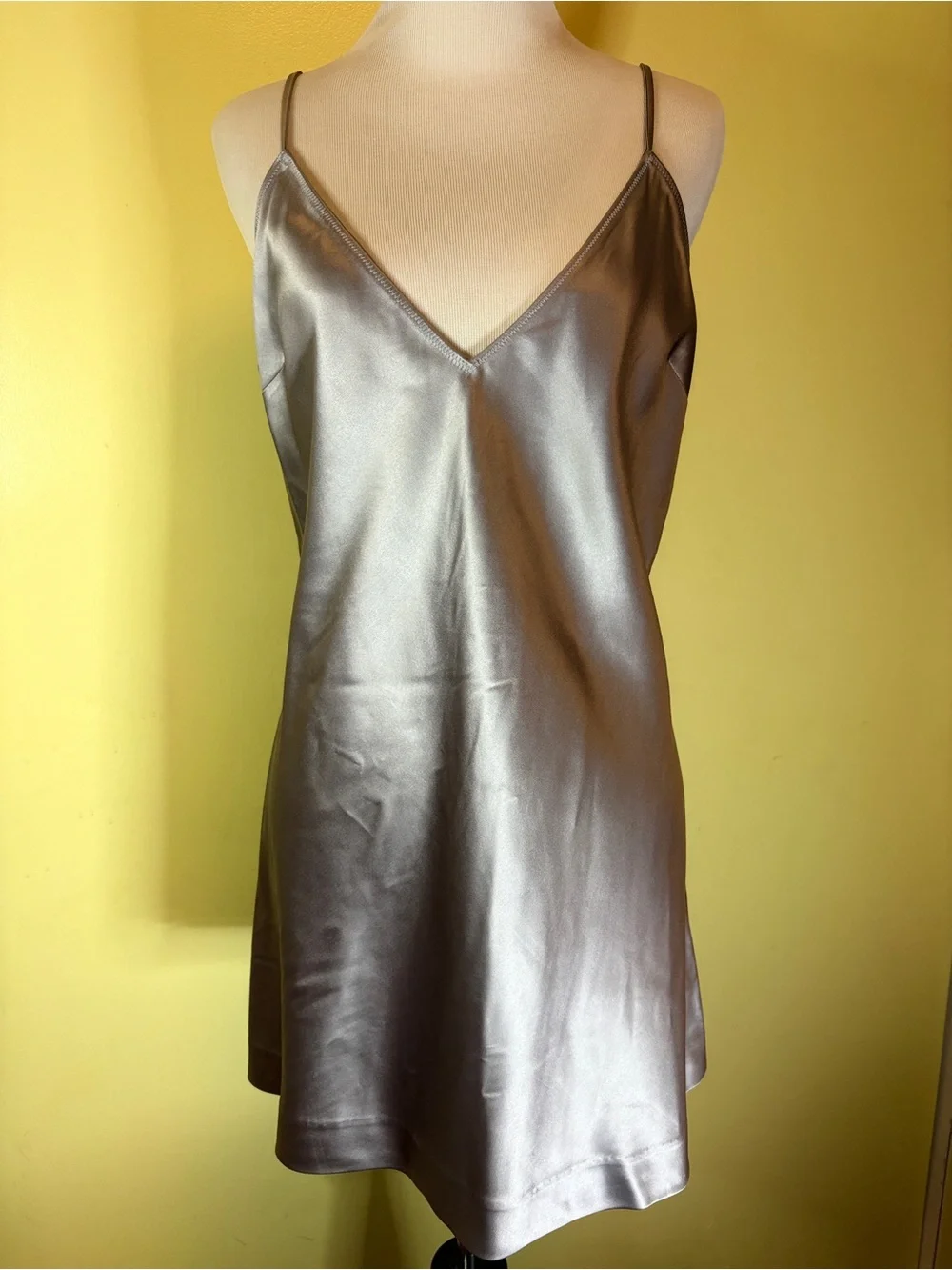 SKIMS Heavyweight Satin Cami Dress. Callout
